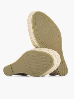 Graceland Gouden Espadrille Sleehak-Dames Hoge Hakken