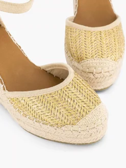 Graceland Gouden Espadrille Sleehak-Dames Hoge Hakken