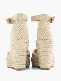 Graceland Gouden Espadrille Sleehak-Dames Hoge Hakken