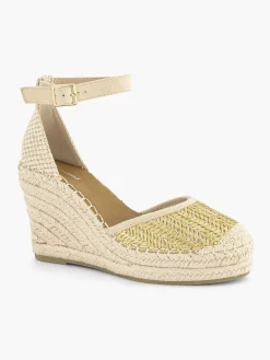 Graceland Gouden Espadrille Sleehak-Dames Hoge Hakken