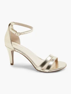 Graceland Gouden Sandalette Metallic-Dames Hoge Hakken