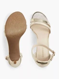 Graceland Gouden Sandalette Metallic-Dames Hoge Hakken