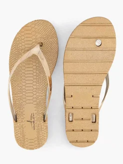 Blue Fin Gouden Teenslipper-Dames Slippers