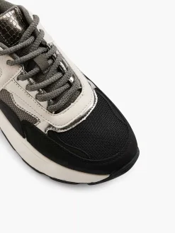 Oxmox Grijze Chunky Sneaker-Dames Sneakers