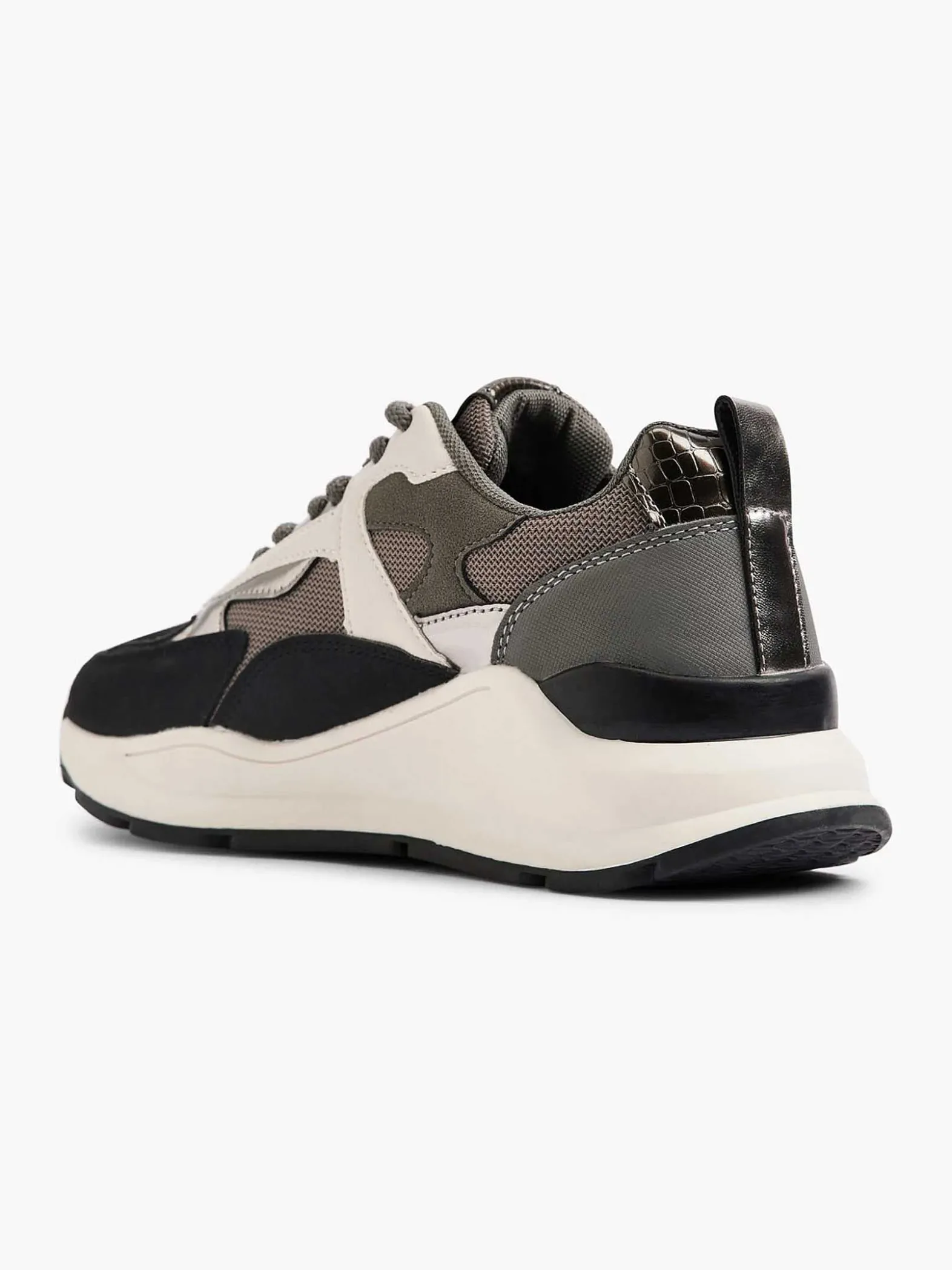 Oxmox Grijze Chunky Sneaker-Dames Sneakers