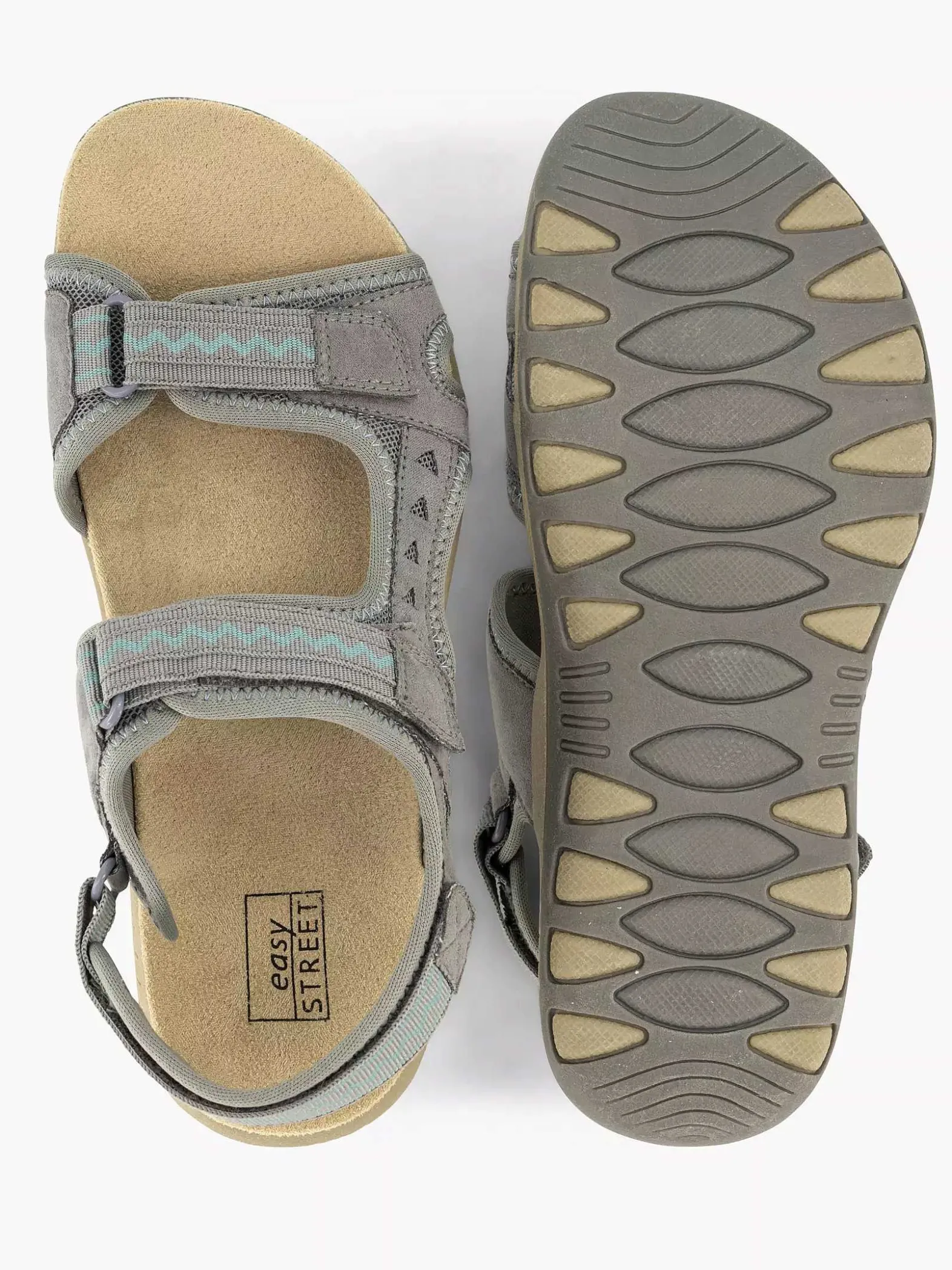 Easy Street Grijze Comfort Sandaal-Dames Comfort Schoenen