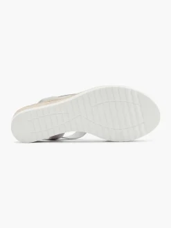 Easy Street Grijze Comfort Sandalette Sleehak-Dames Comfort Schoenen