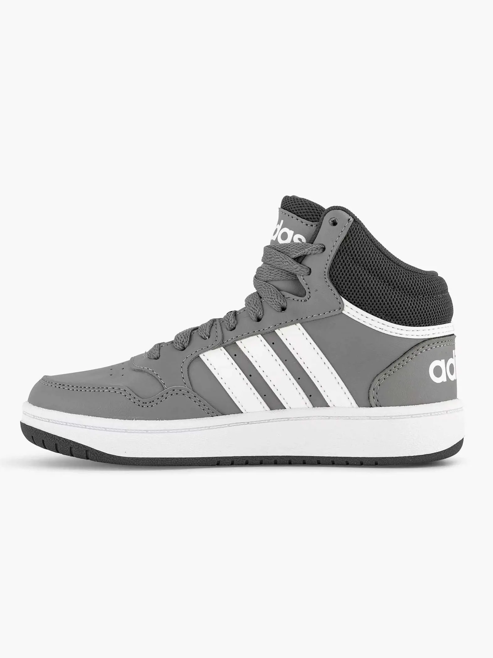 adidas Grijze Hoops Mid 3.0 K-Kinderen Jongensschoenen