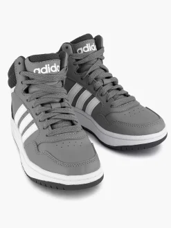 adidas Grijze Hoops Mid 3.0 K-Kinderen Jongensschoenen
