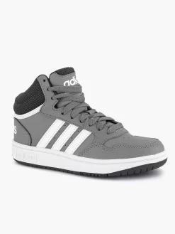 adidas Grijze Hoops Mid 3.0 K-Kinderen Jongensschoenen