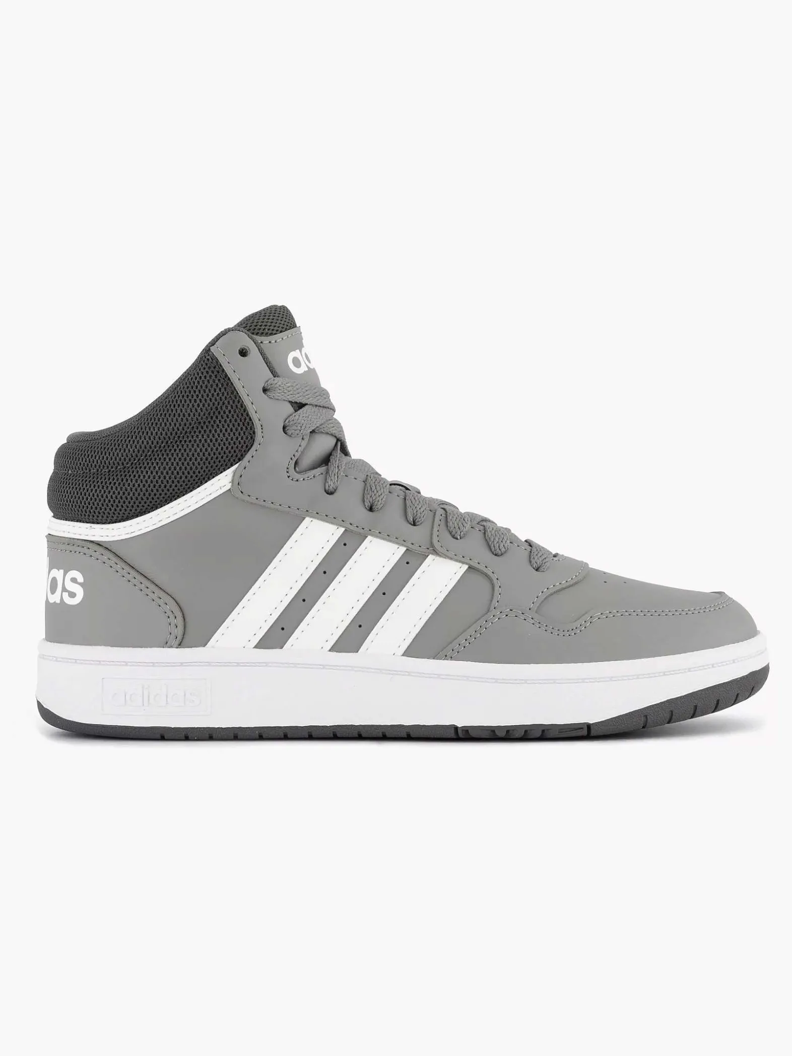adidas Grijze Hoops Mid 3.0 K-Kinderen Jongensschoenen