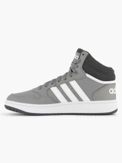 adidas Grijze Hoops Mid 3.0 K-Kinderen Jongensschoenen