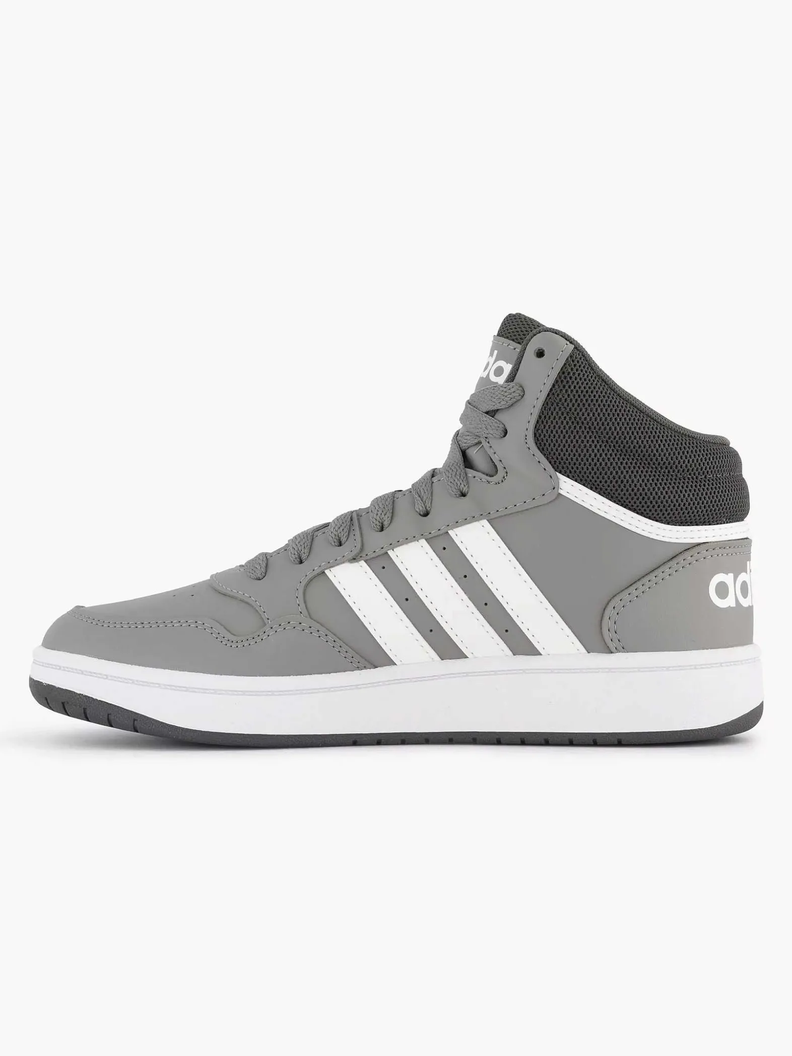 adidas Grijze Hoops Mid 3.0 K-Kinderen Jongensschoenen
