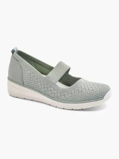 Easy Street Grijze Instapper Sleehak-Dames Comfort Schoenen