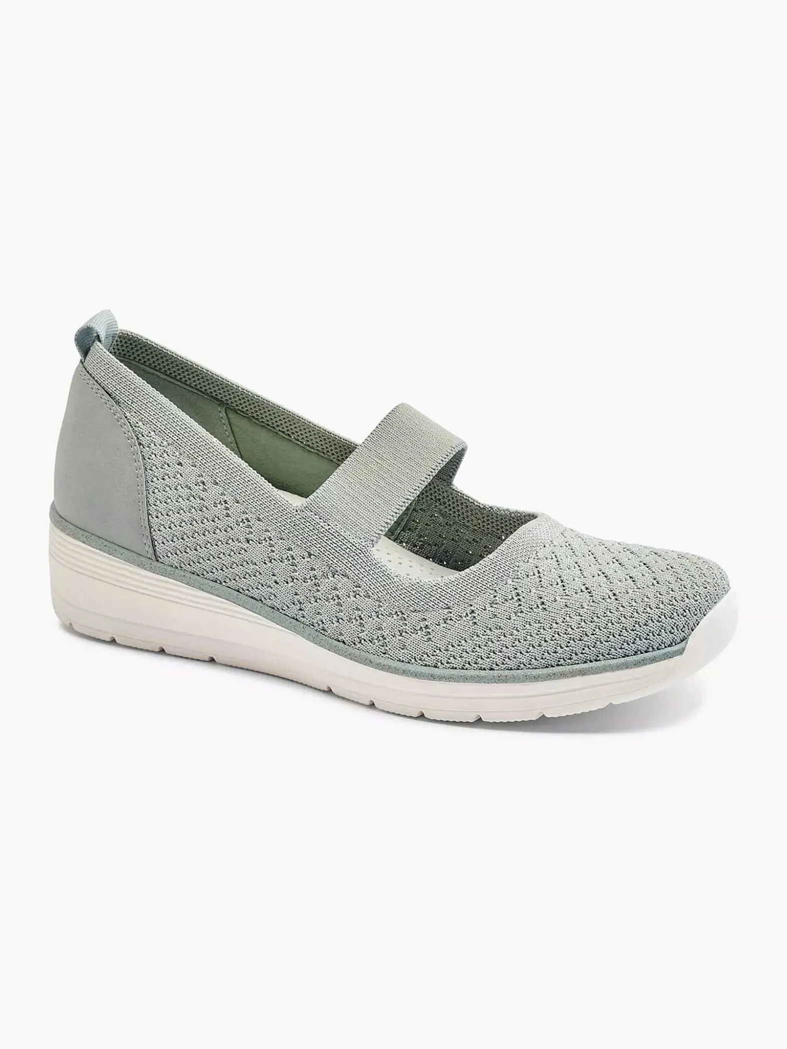Easy Street Grijze Instapper Sleehak-Dames Comfort Schoenen