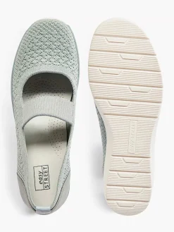 Easy Street Grijze Instapper Sleehak-Dames Comfort Schoenen