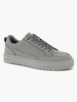 Oxmox Grijze Leren Sneaker-Heren Sneakers