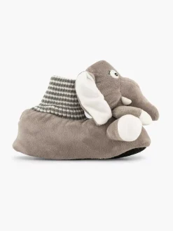 Bobbi-Shoes Grijze Pantoffel Olifant-Kinderen Jongensschoenen