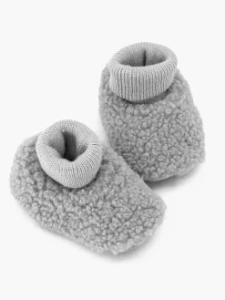 vanHaren Grijze Pantoffel Teddy-Kinderen Jongensschoenen