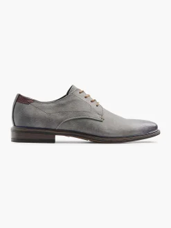 AM SHOE Grijze Veterschoen-Heren Geklede Schoenen