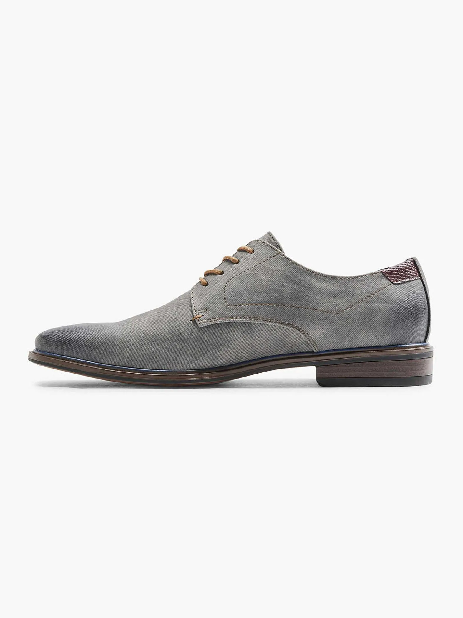 AM SHOE Grijze Veterschoen-Heren Geklede Schoenen