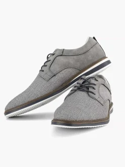 AM SHOE Grijze Veterschoen-Heren Geklede Schoenen