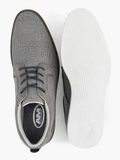 AM SHOE Grijze Veterschoen-Heren Geklede Schoenen