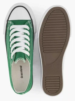 Graceland Groene Canvas Sneaker-Dames Sneakers