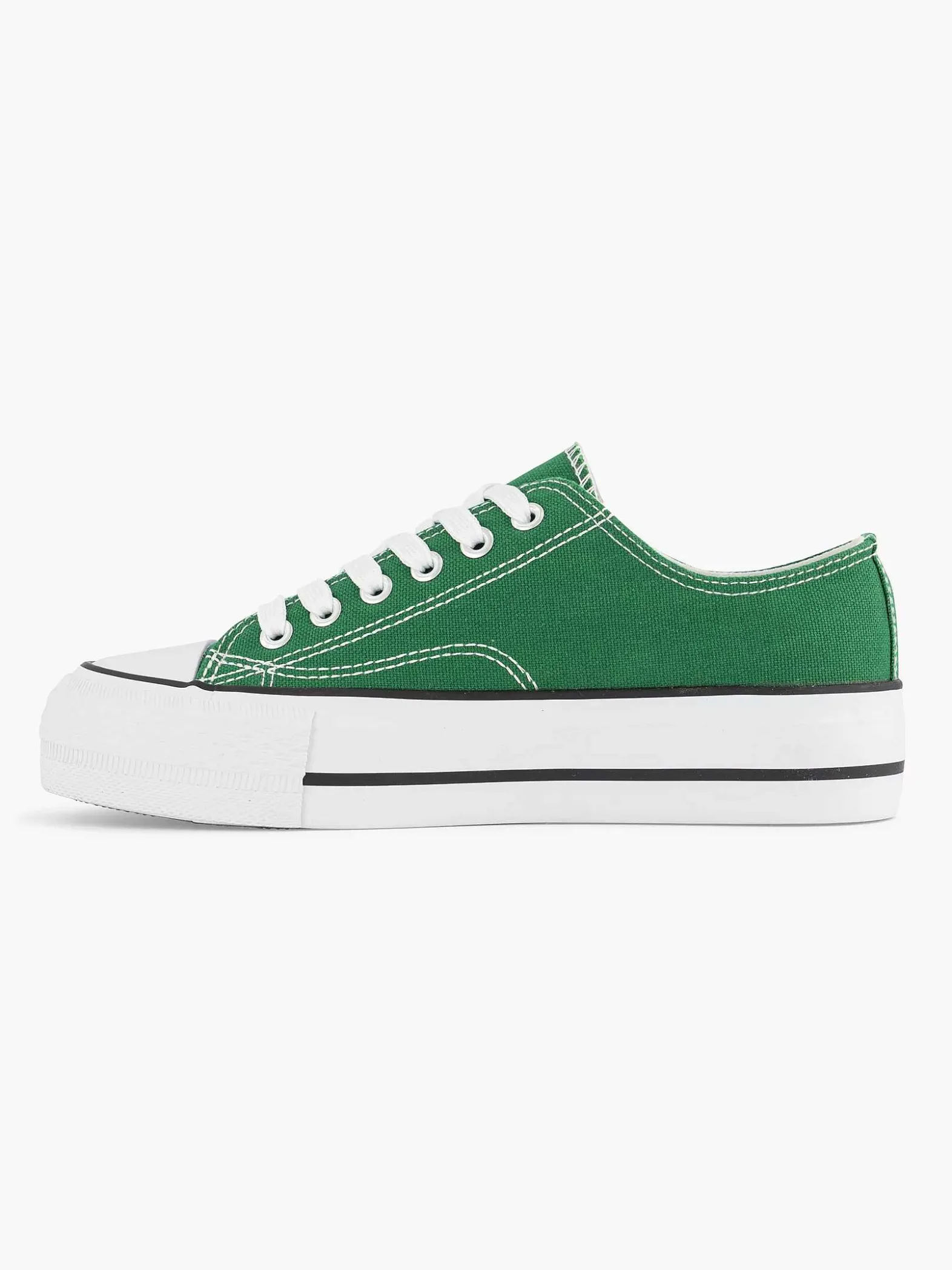 Graceland Groene Canvas Sneaker-Dames Sneakers
