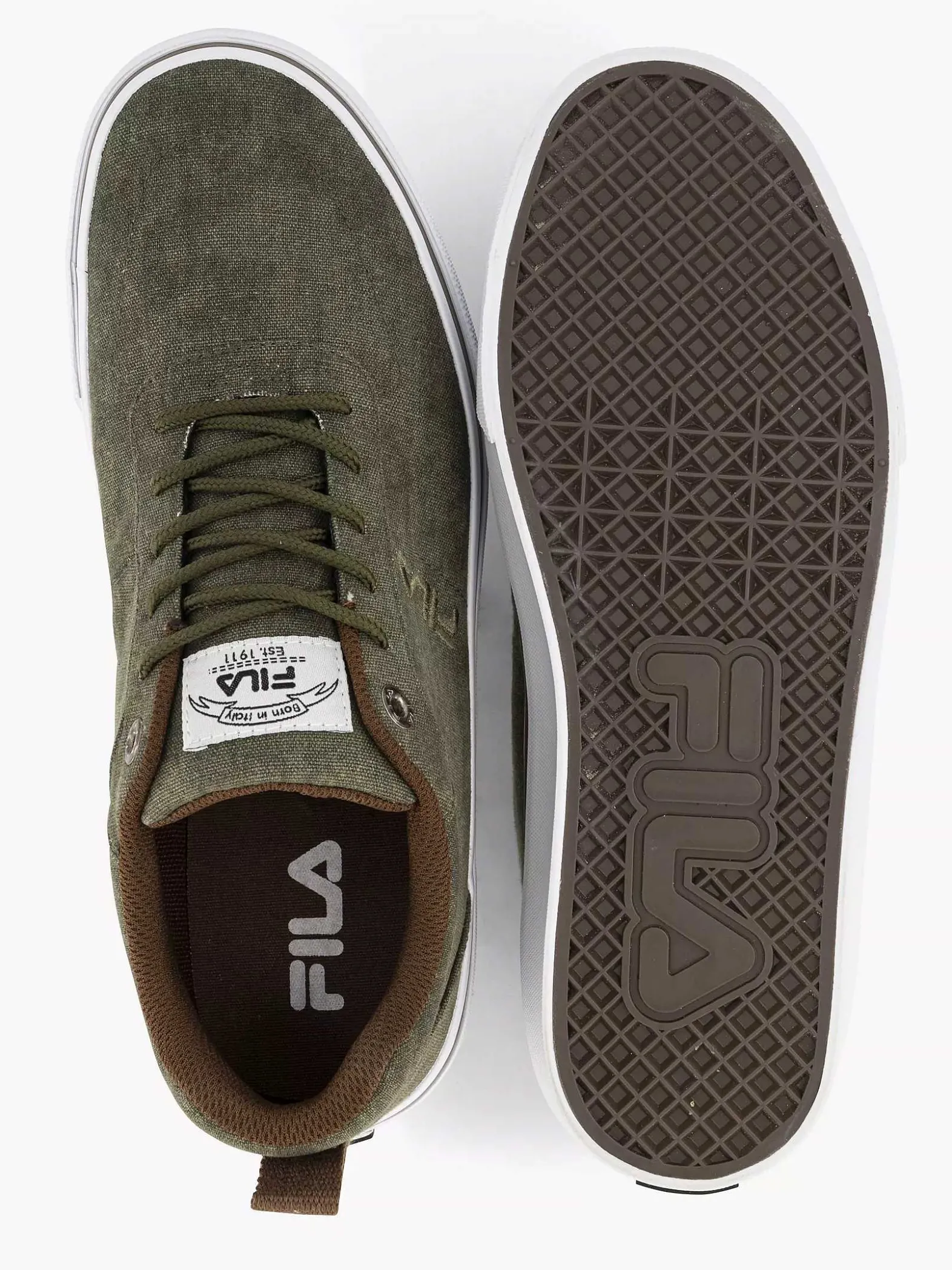 FILA Groene Canvas Sneaker-Heren Sneakers