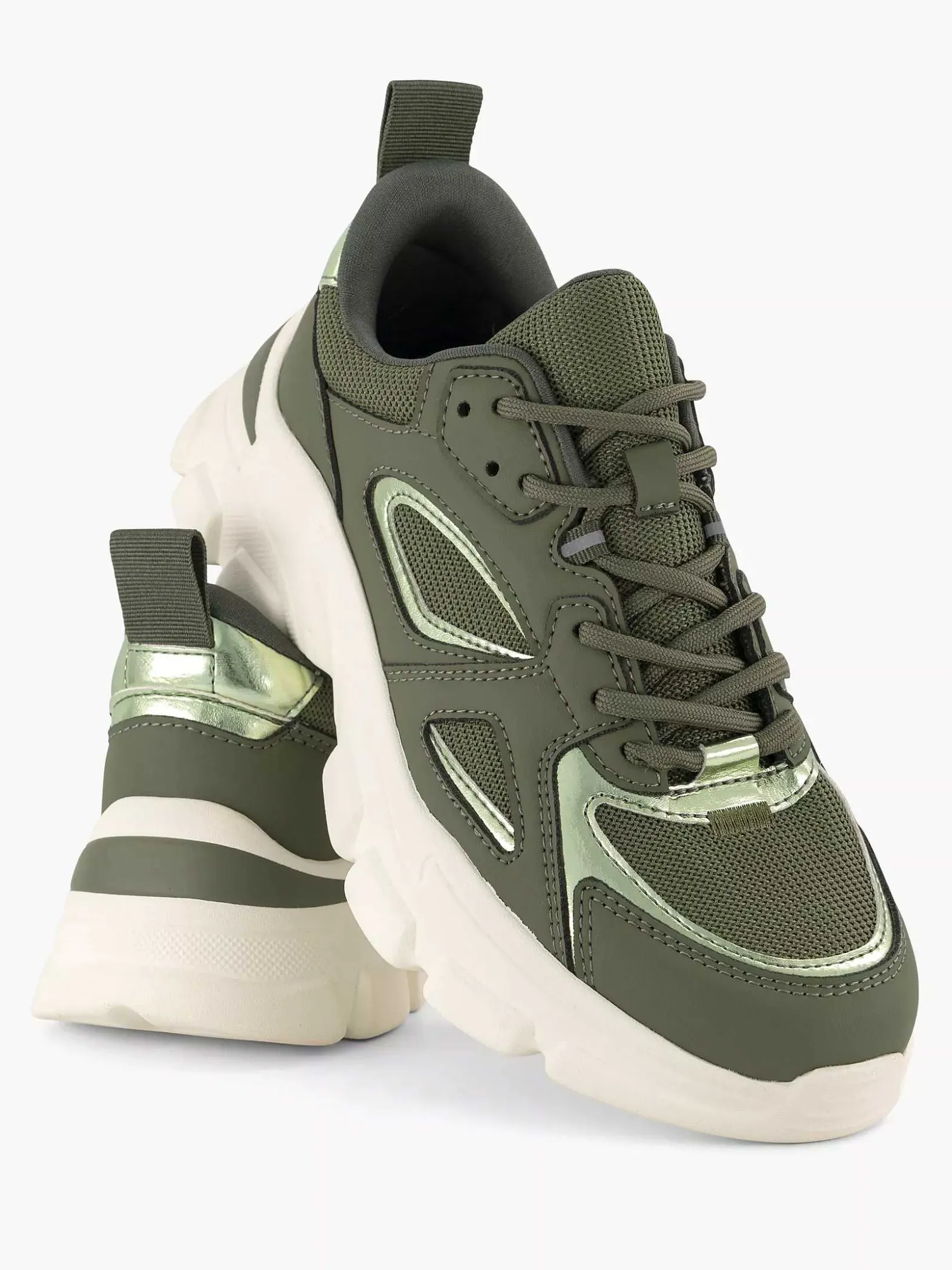 Oxmox Groene Chunky Sneaker-Dames Sneakers