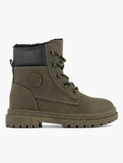 Vty Groene Hoge Veterboot-Kinderen Jongensschoenen