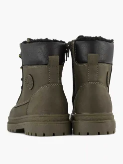 Vty Groene Hoge Veterboot-Kinderen Jongensschoenen
