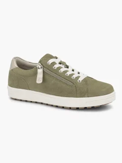 Medicus Groene Leren Comfort Sneaker-Dames Comfort Schoenen