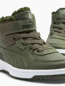 Puma Groene Rebound Joy Fur Ps-Kinderen Jongensschoenen