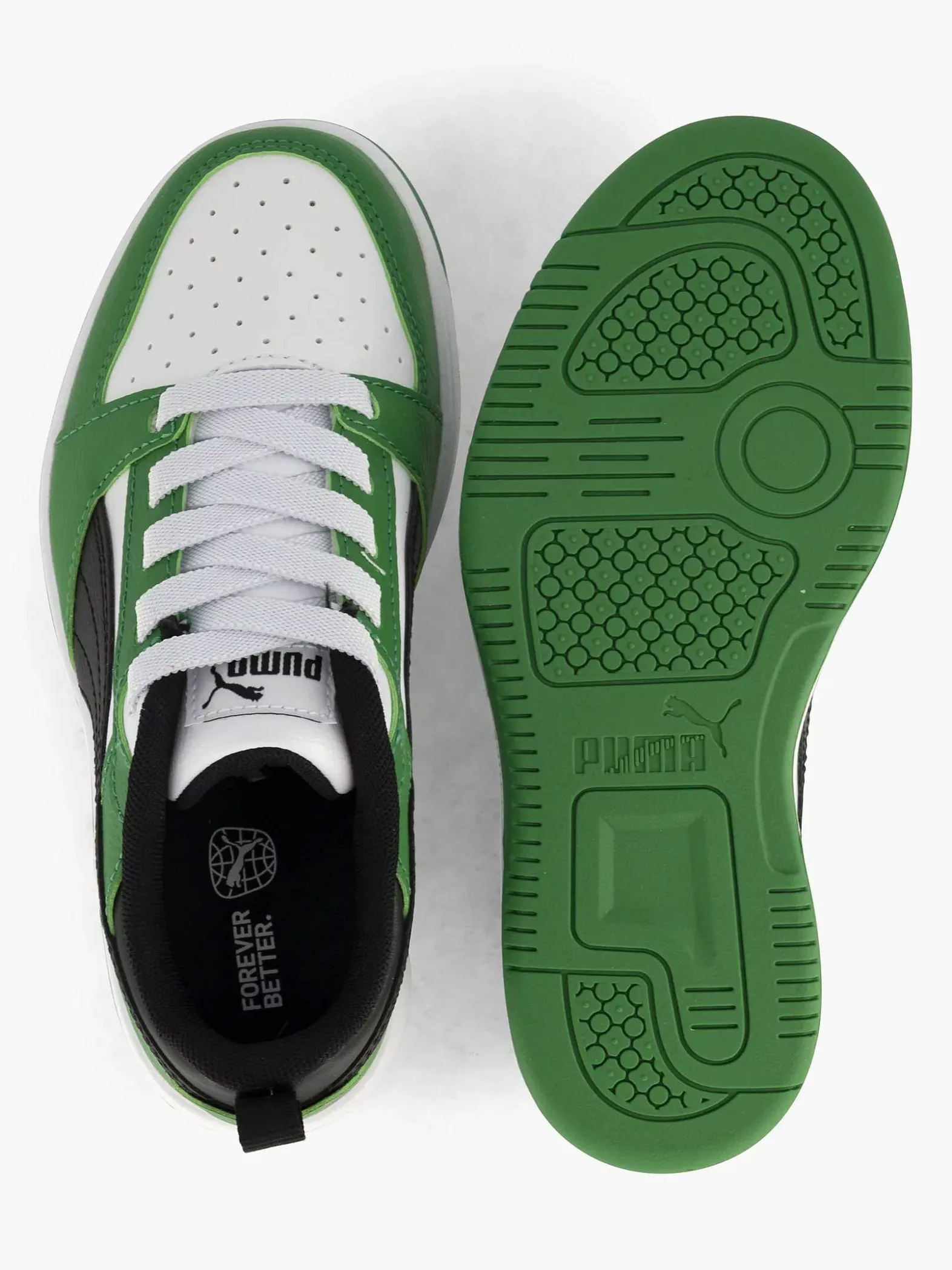 Puma Groene Rebound V6 Lo Ac Ps-Kinderen Babyschoenen