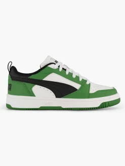 Puma Groene Rebound V6 Lo Jr-Kinderen Jongensschoenen