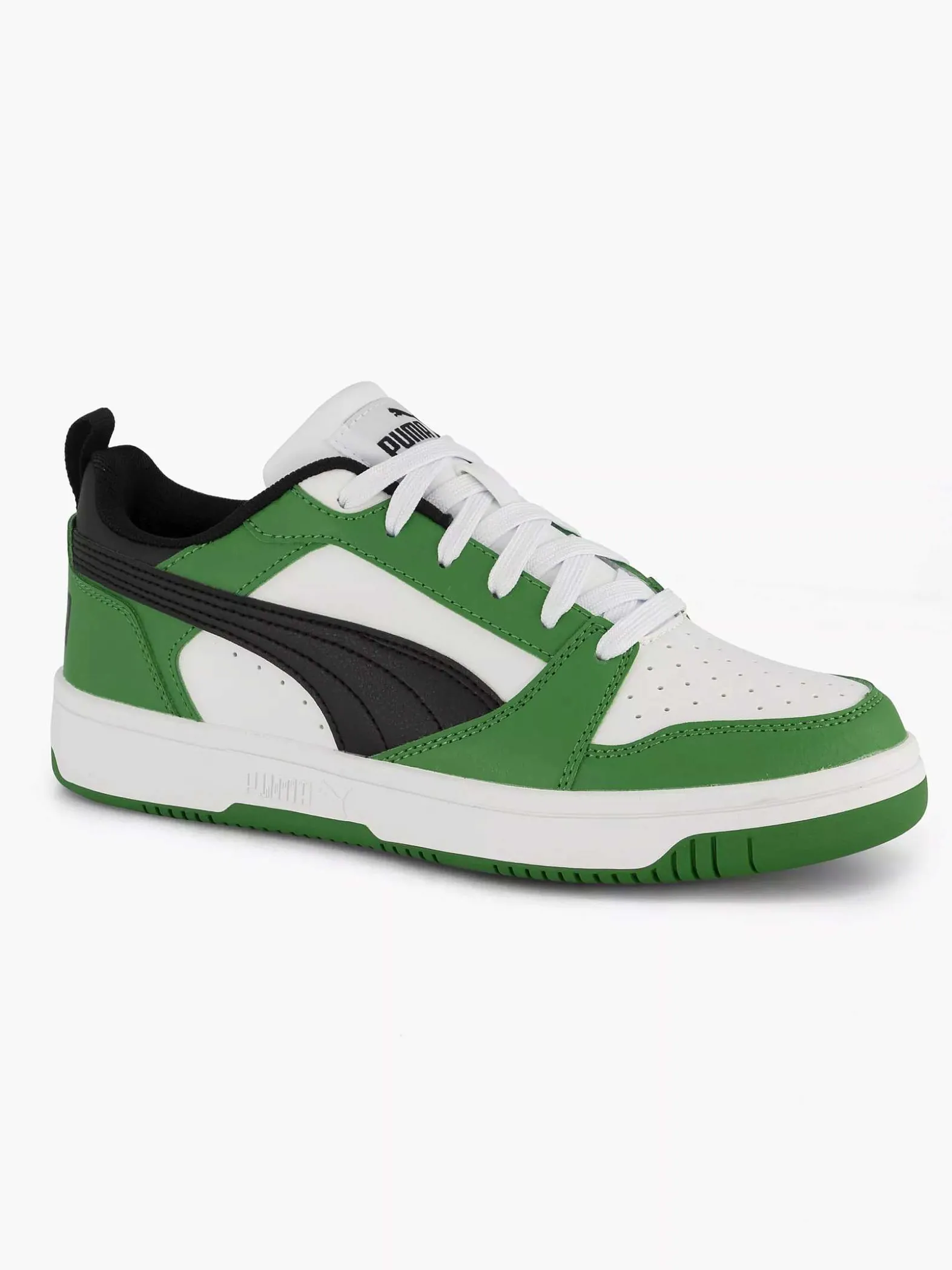 Puma Groene Rebound V6 Lo Jr-Kinderen Jongensschoenen