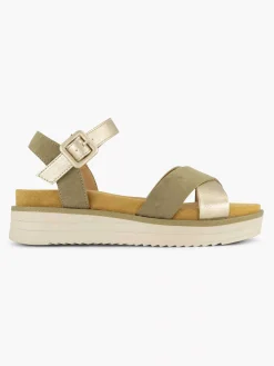 Graceland Groene Sandaal-Dames Sandalen