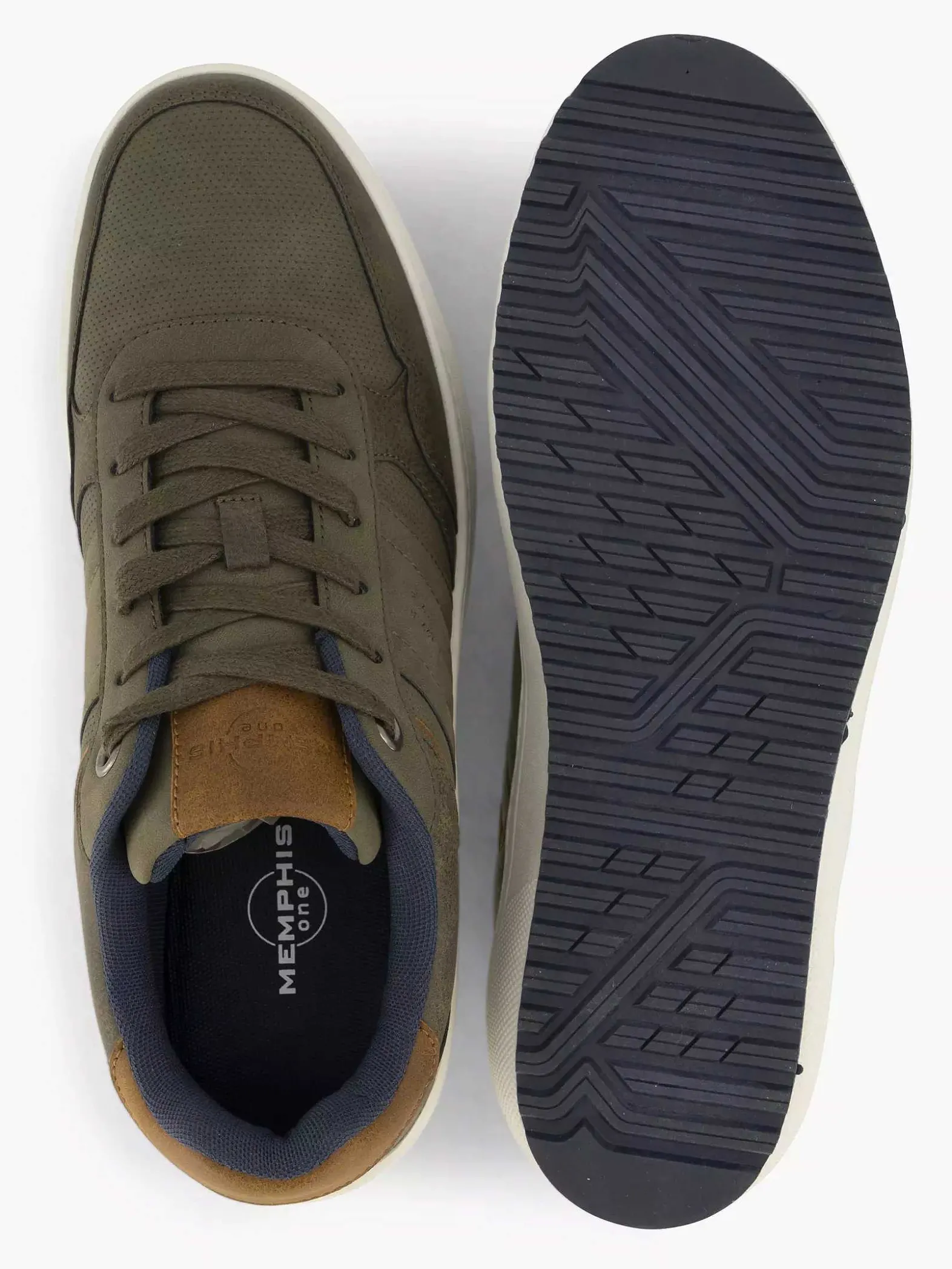 Memphis One Groene Sneaker Memory Foam-Heren Sneakers