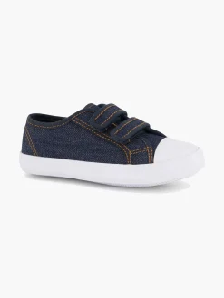 Vty Jeansblauwe Gymschoen Klittenband-Kinderen Jongensschoenen