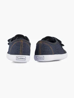 Vty Jeansblauwe Gymschoen Klittenband-Kinderen Babyschoenen