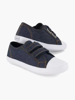 Vty Jeansblauwe Gymschoen Klittenband-Kinderen Babyschoenen