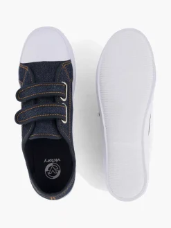 Vty Jeansblauwe Gymschoen Klittenband-Kinderen Babyschoenen