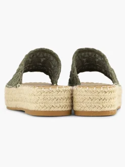 Graceland Khaki Platform Slipper-Dames Slippers