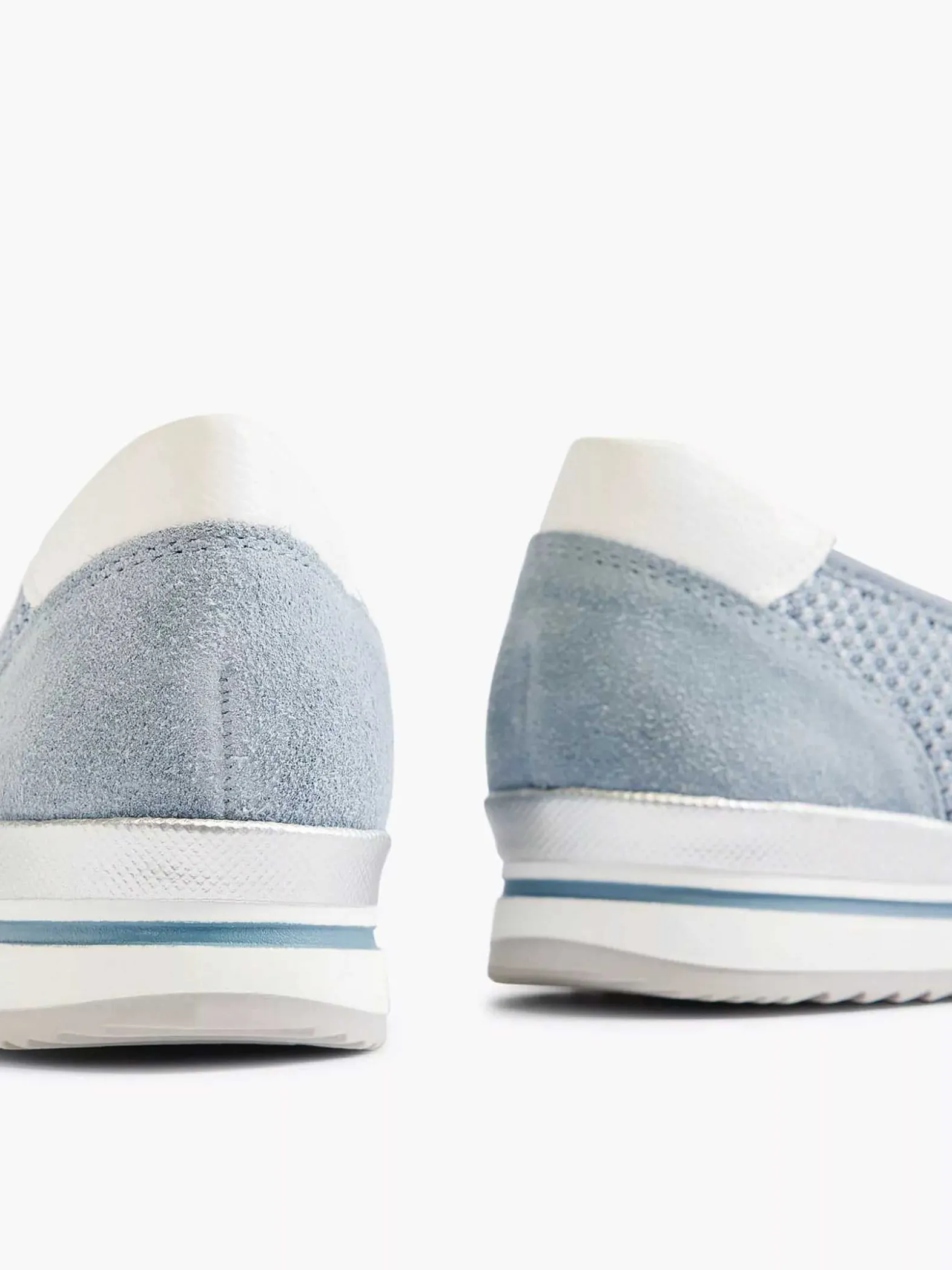 Medicus Lichtblauwe Comfort Instapper-Dames Comfort Schoenen