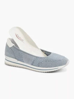 Medicus Lichtblauwe Comfort Instapper-Dames Comfort Schoenen