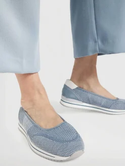Medicus Lichtblauwe Comfort Instapper-Dames Comfort Schoenen