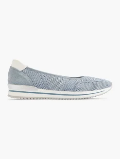Medicus Lichtblauwe Comfort Instapper-Dames Comfort Schoenen