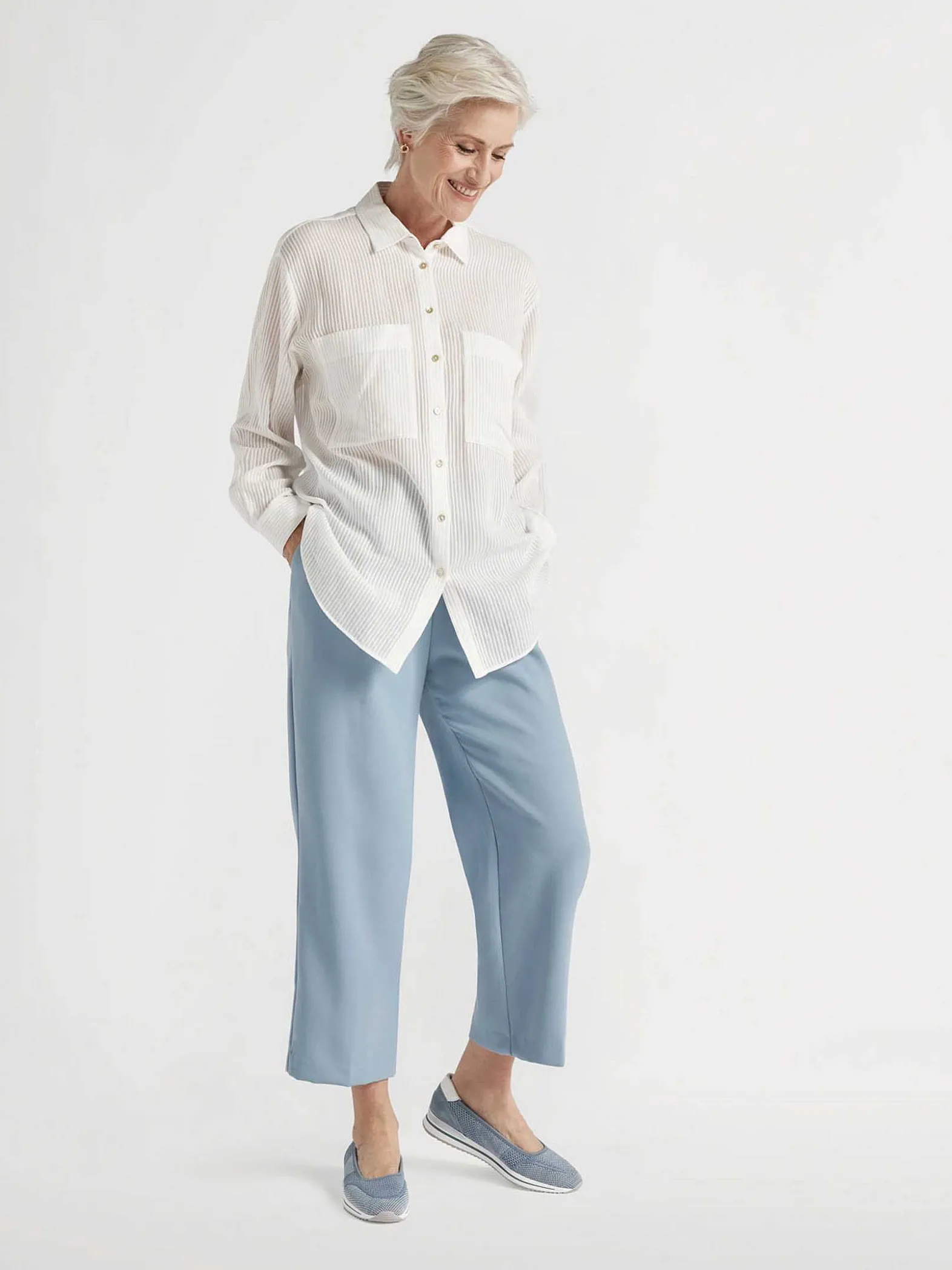 Medicus Lichtblauwe Comfort Instapper-Dames Comfort Schoenen